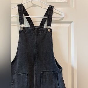 Cotton On Black Denim Overall Dress